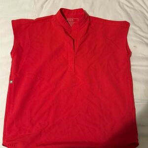 Figs Neon Red Rafaela Top